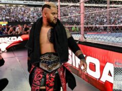 Solo Sikoa ukazuje fanúšikom WWE prostredník Solo Sikoa ukazuje fanúšikom WWE prostredník