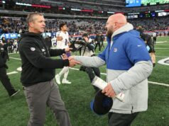 Správa: Giants najali Johna Harbaugha ako hlavného trénera NFL: Baltimore Ravens v New York Giants