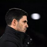 Mikel Arteta, manažér Arsenalu, hovorí novinárom po remíze s Nottingham Forest