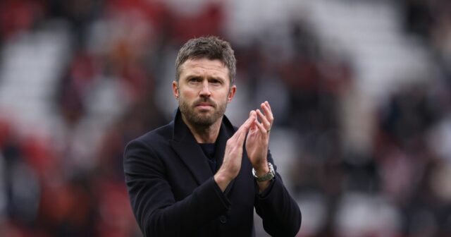 Michael Carrick po zápase Premier League medzi Manchestrom United a Manchestrom City na Old Trafford. 