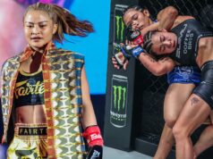 Stamp Fairtex reaguje na boj na vysokej úrovni Chihiro Sawada a Itsuki Hirata na ONE 173 Stamp Fairtex reaguje na boj na vysokej úrovni Chihiro Sawada a Itsuki Hirata na ONE 173