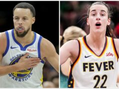 Steph Curry prejavuje lásku Caitlin Clarkovej opakovaním najnosenejšieho páru v lige logo pochodového šialenstva