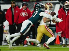 Superhviezda San Francisca 49ers George Kittle si roztrhol Achillovu hru v srdcervúcom zranení, ktoré končilo sezónu George Kittle utrpel Achillovu slzu v prvej polovici zápasu play off 49ers vo Philadelphii