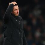 Thomas Frank počas prehry Tottenhamu v FA Cupe proti Aston Ville