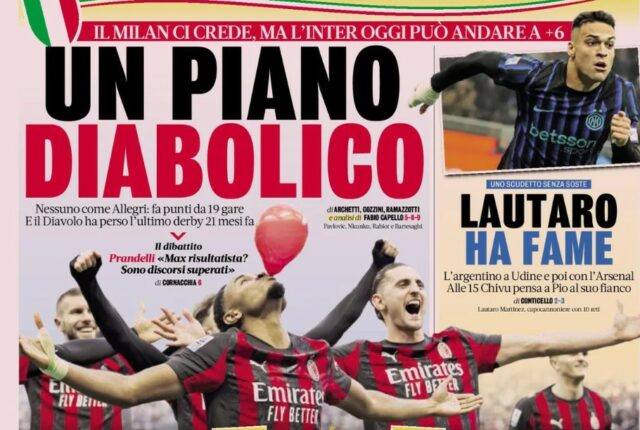 Today's Papers – Diabolical Scudetto plan, desivý Inter
