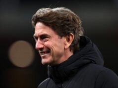 Tottenham potvrdil zmluvu zo šiesteho januára deň po dokončení prestupu Conora Gallaghera za 35 miliónov libier Thomas Frank, hlavný tréner Tottenhamu Hotspur pred zápasom Premier League medzi Bournemouthom a Tottenhamom Hotspur