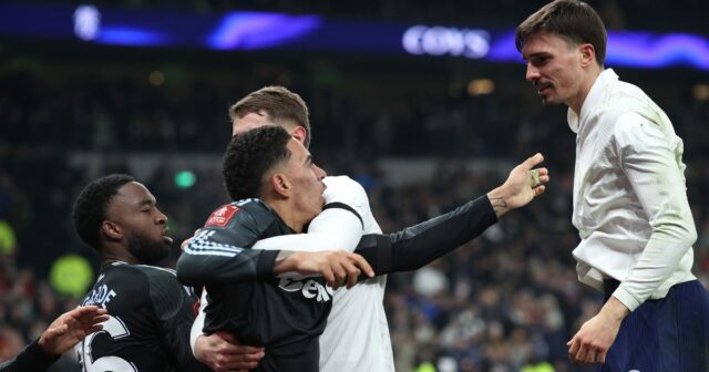 Hráči Tottenhamu a Aston Villy