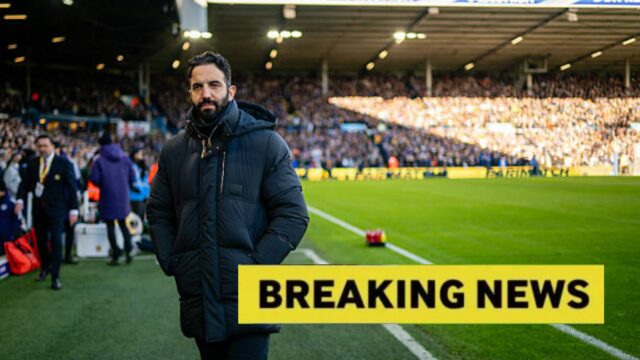 United odmietli Rubena Amorima sedem prestupových cieľov pred jeho prepustením Fanúšik Manchestru United zdvíha pred zápasom Premier League medzi Burnley a Manchestrom United na Turf Moor znamenie s poďakovaním Rubenovi Amorimovi...