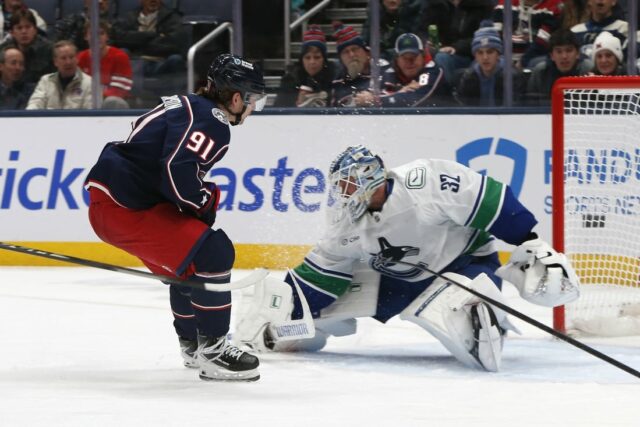 NHL: Vancouver Canucks v Columbus Blue Jackets