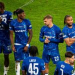 Kiernan Dewsbury-Hall s Enzom Marescom počas tréningu FC Chelsea pred finále MS klubov FIFA 2025 medzi Chelsea FC a Paris Saint-Germain