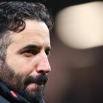 Ruben Amorim počas zápasu Premier League medzi Manchestrom United a Wolverhampton Wanderers na Old Trafford