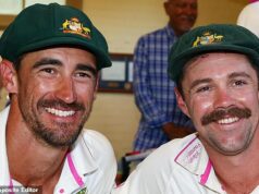 Vek je len číslo! Zlovestné varovanie Mitchella Starca pre anglické hviezdy a ich dlhotrvajúcich priaznivcov po triumfe v sérii Ashes Mitchell Starc vyvolal zimomriavky po chrbte anglických fanúšikov po vyhlásení, že by si rád zahral v sérii Ashes 2027 v Spojenom kráľovstve (na obrázku s Travisom Headom)