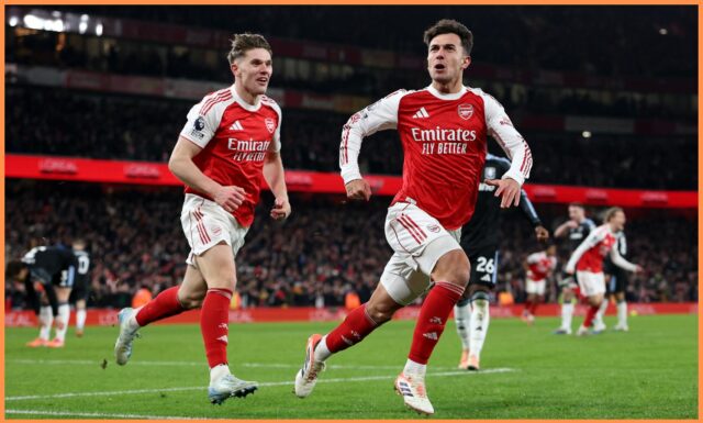 Viktor Gyokeres v akcii za Arsenal proti Aston Ville