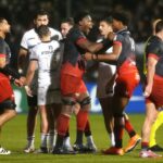 Rotimi Segun skóroval dvakrát za Saracens (PA)