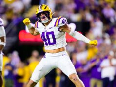 Whit Weeks oznamuje, že sa vráti hrať pod Lane Kiffin & LSU v roku 2026 logo pochodového šialenstva