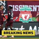 Yan Diomande oslavuje gól za RB Lipsko