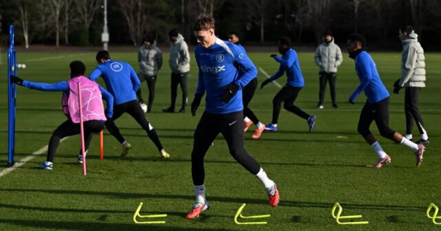 Cole Palmer na tréningu Chelsea