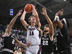 Zhrnutie 25 najlepších: Graham Ike dosiahol 34 ako číslo 8 Gonzaga porazil Santa Claru Basketbal NCAA: Santa Clara v Gonzage
