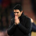 Riccardo Calafiori z Arsenalu počas štvrťfinále Carabao Cupu medzi Arsenalom a Crystal Palace