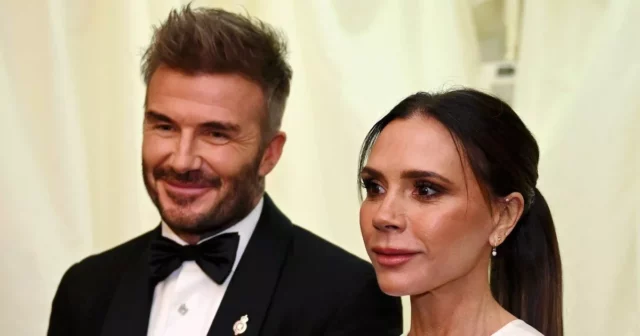 David Beckham a Victoria Beckham počas večere v Highgrove House 7. februára 2025