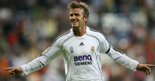 David Beckham z Realu Madrid jubiluje