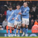 Erling Haaland v akcii za Manchester City