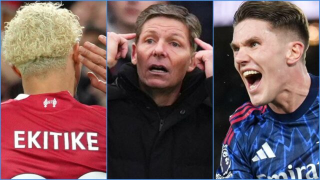 Arsenal a Ekitike prijímajú tlak, zatiaľ čo Carrick testuje absurdný Arsenal a Ekitike prijímajú tlak, zatiaľ čo Carrick testuje absurdný postoj Keana a Nevilla