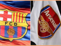 Arsenal čelí prestupovej súťaži Juliana Alvareza Julian Alvarez oslavuje gól Atlética Madrid proti Barcelone