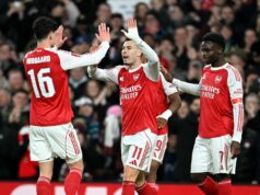 Arsenal zničí Wigan, zatiaľ čo Mikel Arteta udržuje pri živote štvornásobný sen – 5 bodov Gabriel Martinelli z Arsenalu oslavuje