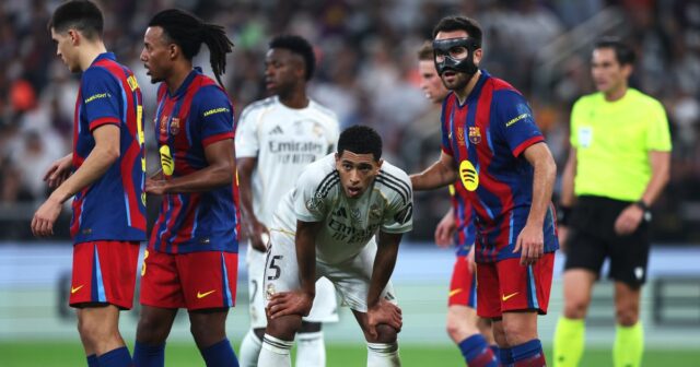   Jude Bellingham z Realu Madrid reaguje 