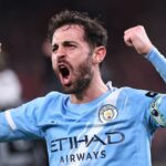 Bernardo Silva z Manchestru City oslavuje počas zápasu Premier League medzi Liverpoolom a Manchestrom City na Anfielde 8. februára 2026 v Liverpoole v Spojenom kráľovstve.