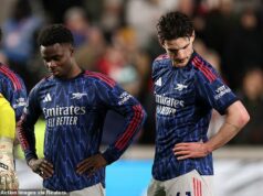 Brentford 1:1 Arsenal: Strana Mikela Artetu zaváhala tam, kde sa to nepodarilo vyzvať súperovi Pepa Guardiolu, píše OLIVER HOLT – keďže Gunners vidia, že náskok na titul sa po napínavej remíze znížil na štyri body Arsenal stratil dva body v boji o titul remízou 1:1 na ihrisku Brentfordu vo štvrtok večer