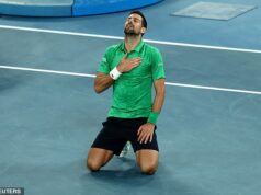 Carlos Alcaraz vs Novak Djokovič – finále Australian Open NAŽIVO: Aktualizácie od zápasu k zápasu, keď srbské oči zaznamenávajú 25. grandslamový titul, zatiaľ čo svetová jednička mieri na grandslamový turnaj kariéry Tenis - Australian Open - Melbourne Park, Melbourne, Austrália - 31. januára 2026 Srb Novak Djokovič oslavuje víťazstvo v semifinálovom zápase proti Talianovi Jannikovi Sinnerovi REUTERS/Tingshu Wang