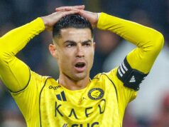 Cristiano Ronaldo „štrajkuje“ a „odmieta hrať za Al-Nassr“ v saudskoarabskej Pro League trucovať Rijád, Saudská Arábia – 26. januára: Cristiano Ronaldo z tímu Al-Nassr FC počas zápasu Saudi Pro League medzi Al Taawunom v parku Al Awwun 26. januára 2026 v Rijáde v Saudskej Arábii. (Foto: Abdullah Ahmed/Getty Images)