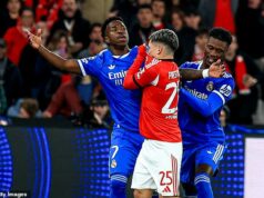 Defiant Benfica ODMIETLA prijať zákaz „rasistického“ Gianlucu Prestianniho, keďže hviezda cestuje na Bernabeu na druhý zápas s Realom Madrid Benfica naďalej vytrvalo podporuje svojho hráča Gianlucu Prestianniho uprostred jeho obvinení z rasizmu voči Viniciusovi Jnr.