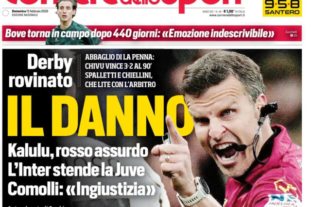 Dnešné noviny: Inter porazil Juventus v Derby d'Italia, problémy s rozhodcom, absurdná červená
