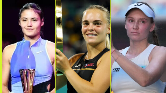 Emma Raducanu a Alex Eala stúpajú, Elena Rybakina stráca body, Sara Bejlek +63
