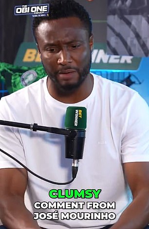 Emocionálny John Obi Mikel narazí na „nemotorného“ starého šéfa Josého John Obi Mikel uviedol, že Jose Mourinho bol „nemotorný“ vo svojich komentároch po zápase po tom, čo Vinicius Jr minulý týždeň obvinil hráča Benficy z rasistického komentára k nemu.