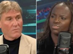 Eni Aluko naznačuje, že odíde z britskej televízie počas nahnevaného sporu so Simonom Jordanom Eni Aluko reagovala na komentáre Laury Woodsovej