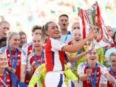 FAI postup Finálna ponuka Ligy majstrov žien Ellen White, Jen Beattie a Ben Haines