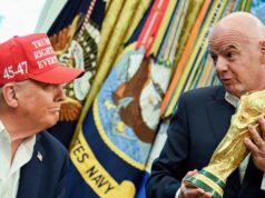 FIFA reaguje po tom, čo Donald Trump vyvolal konflikt v Iráne pred majstrovstvami sveta Trofej Svetového pohára stojí na stojane