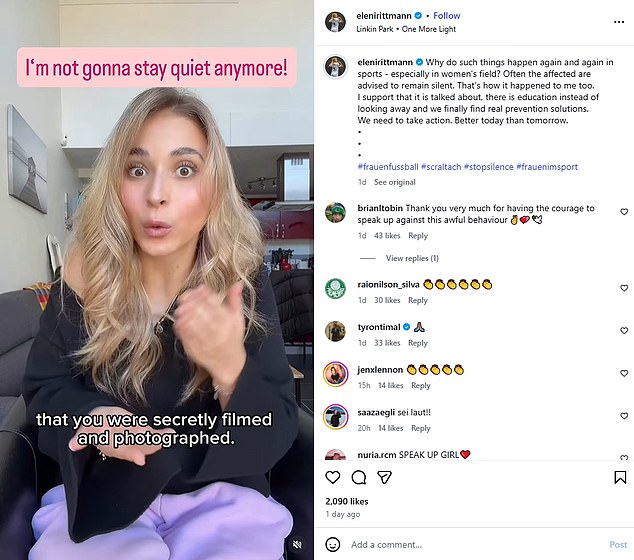 Futbalistka je pobúrená po tom, čo rozhodca dostal sedemmesačný podmienečný Eleni Rittmann (25), ktorá v tom čase hrala za najlepší rakúsky tím, zverejnila na sociálnej sieti pobúrené vyhlásenie.