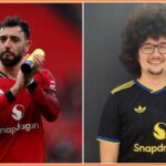 Hviezda Man United Bruno Fernandes reaguje na virálneho fanúšika Red Devils