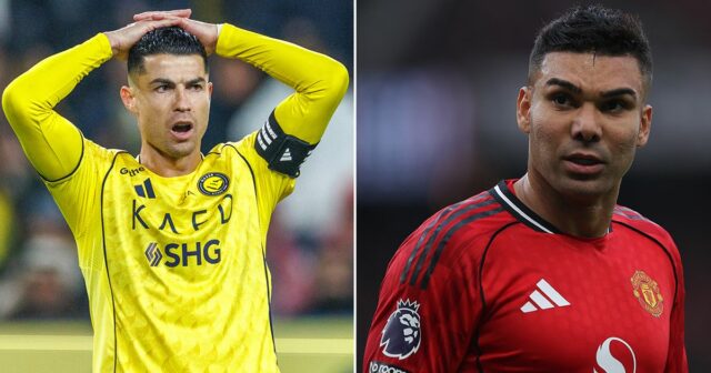 Hviezda Man Utd Casemiro rokuje s Cristianom Ronaldom bolestivým prestupom MANCHESTER, ANGLICKO - 7. FEBRUÁRA: Casemiro z Manchestru United počas zápasu Premier League medzi Manchestrom United a Tottenhamom Hotspur na Old Trafford 7. februára 2026 v Manchestri v Anglicku. (Foto: Carl Recine/Getty Images)