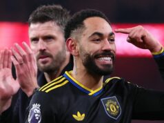 Hviezda Man Utd sa obrátila na diskusiu Ruben Amorim verzus Michael Carrick – „Veľmi zavádzajúce“ Matheus Cunha z Manchestru United oslavuje