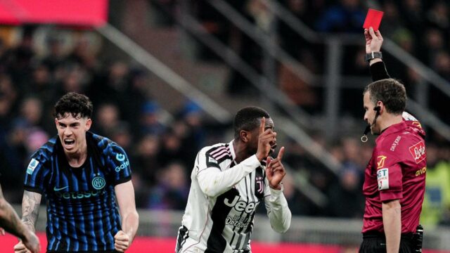 Inter vs Juventus: Označenie rozhodcov Serie A sa ospravedlňuje po kontroverznom vylúčení Kalulu
