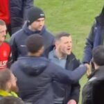 Jack Wilshere musel byť odvlečený preč od vlastných fanúšikov po tom, čo jeho Lutonská strana remizovala s Burtonom