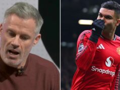 Jamie Carragher konečne otočil Casemira o spiatočku s rozprávaním o hviezde Man Utd Hovorí Jamie Carragher