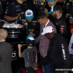 Zdá sa, že Jordan sa chytil za spodnú časť chrbta a spodnú časť syna Tylera Reddicka Beau (6).