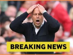 Jeremie Frimpong vylúčil zápas s Nottinghamom Forest Jeremie Frimpong z Liverpoolu opúšťa ihrisko pre zranenie počas zápasu MD8 fázy Ligy majstrov UEFA 2025/26 medzi Liverpool FC...